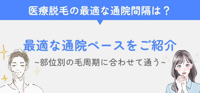 医療脱毛の毛周期コラムのペース見出し画像