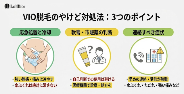 VIO脱毛のやけどの対処法