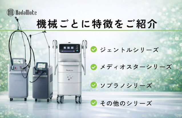 脱毛機の種類の画像